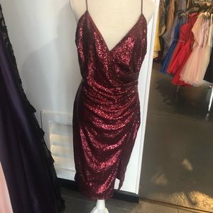 Dress-Red Sequin